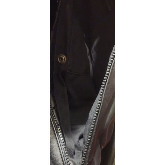 First Gear Women's Black Leather Biker Jacket Sz Lg Lot of Pockets Venting - Picture 3 of 14